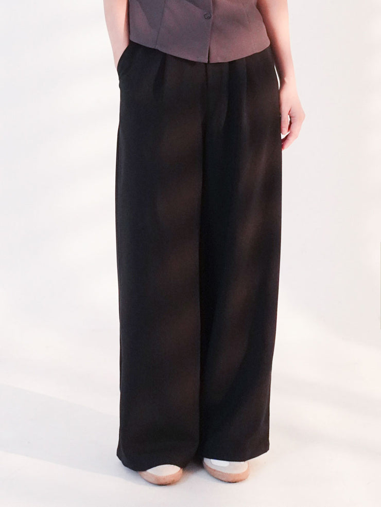 Wide Slacks Black