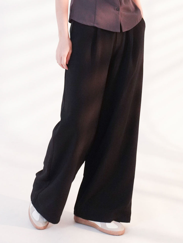 Wide Slacks Black