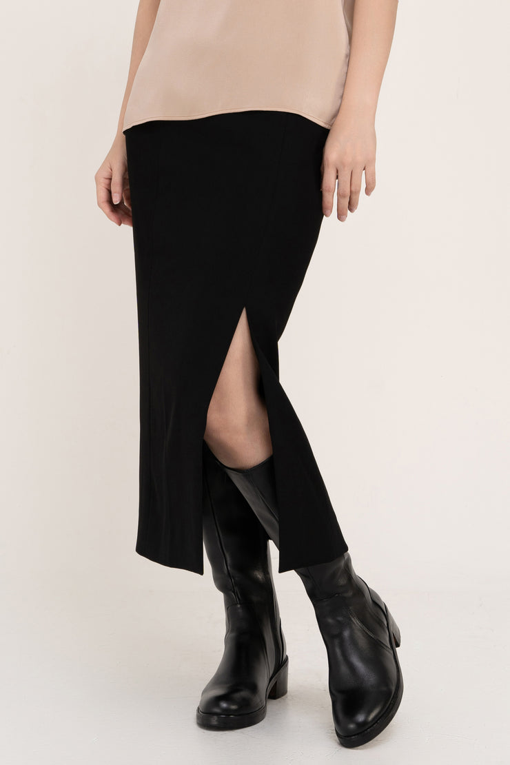 Slit Pencil Skirt