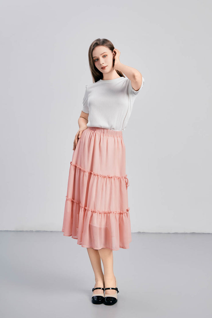 Ribbon Skirt - Pink