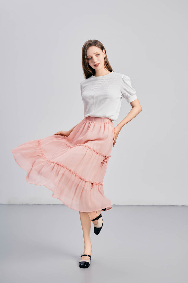 Ribbon Skirt - Pink