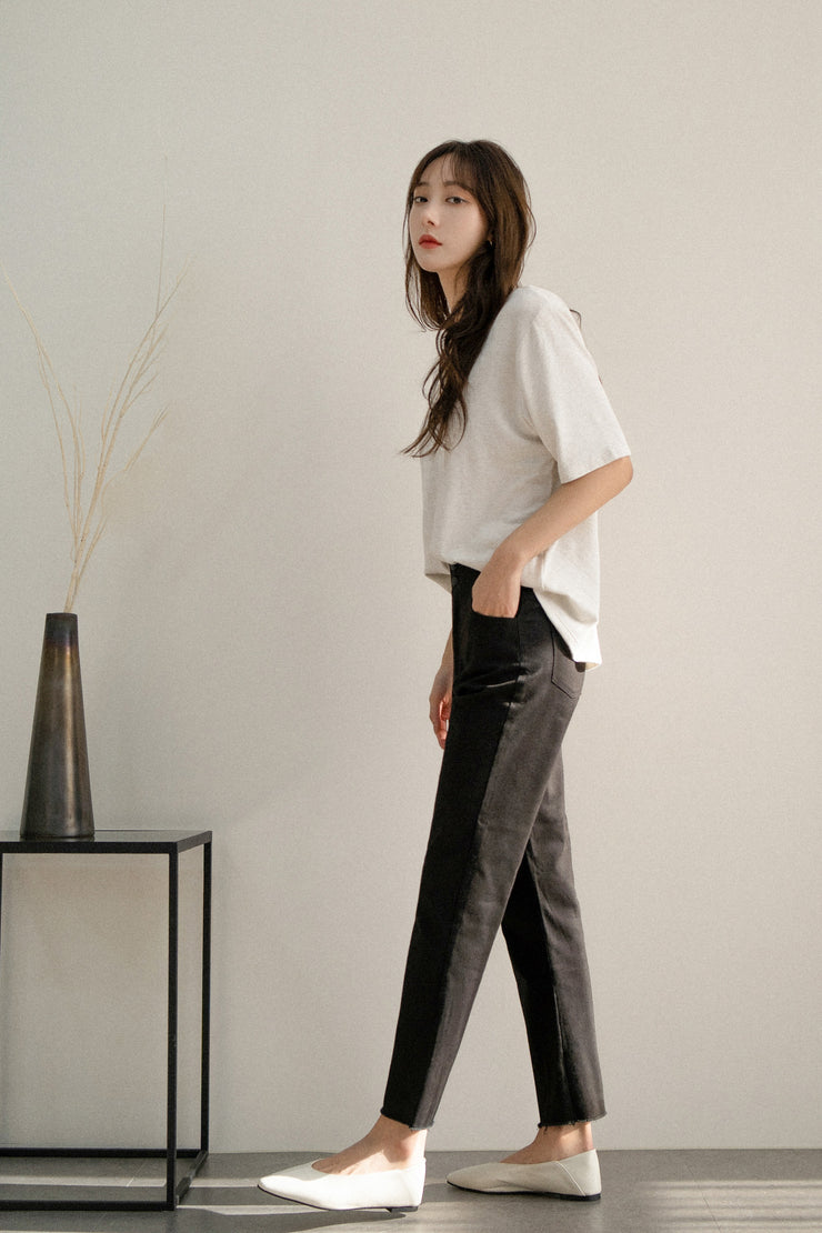 Cropped Cotton Pants