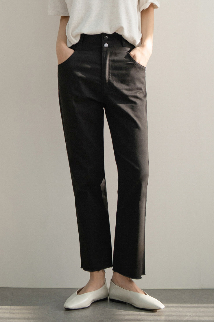 Cropped Cotton Pants