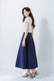 Pleated Long Skirt