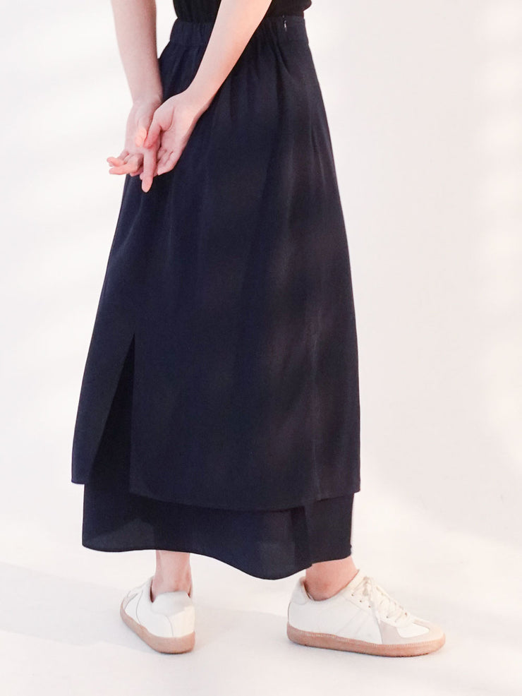 Two Layered Skirt Navy