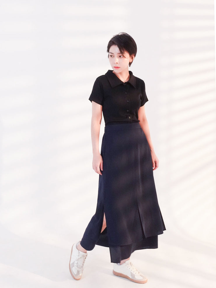 Two Layered Skirt Navy