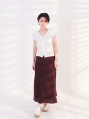 Two Layered Skirt Brown