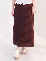 Two Layered Skirt Brown