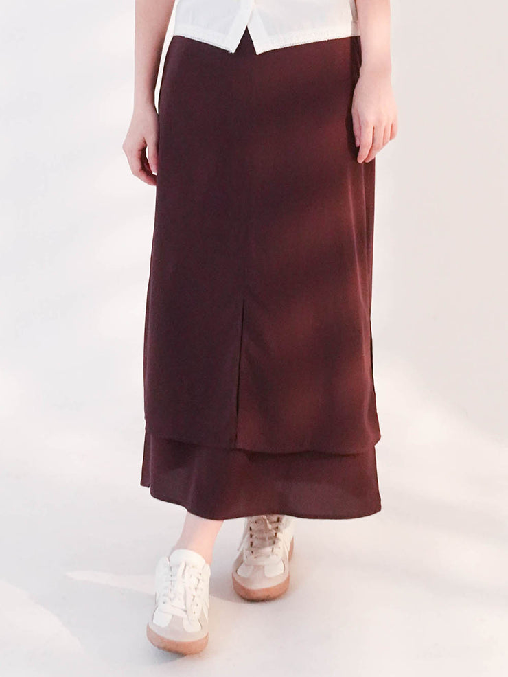 Two Layered Skirt Brown