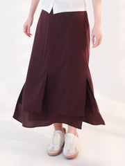 Two Layered Skirt Brown