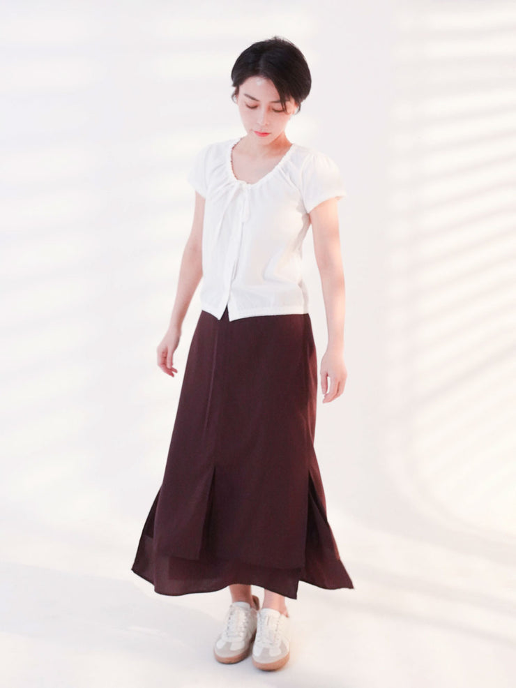 Two Layered Skirt Brown