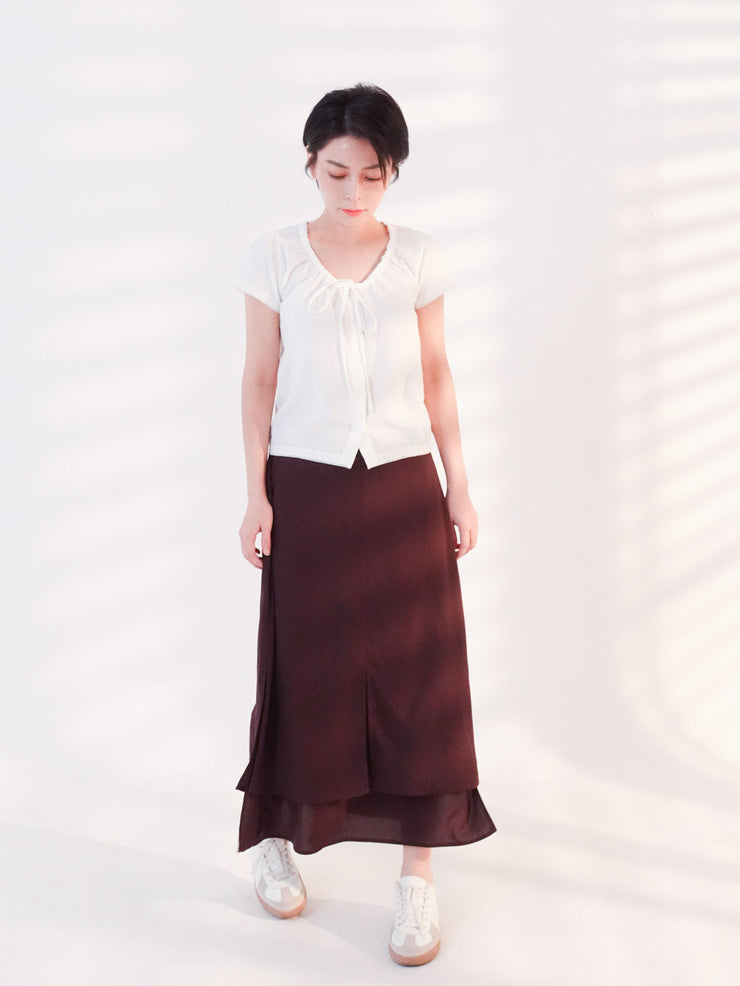 Two Layered Skirt Brown