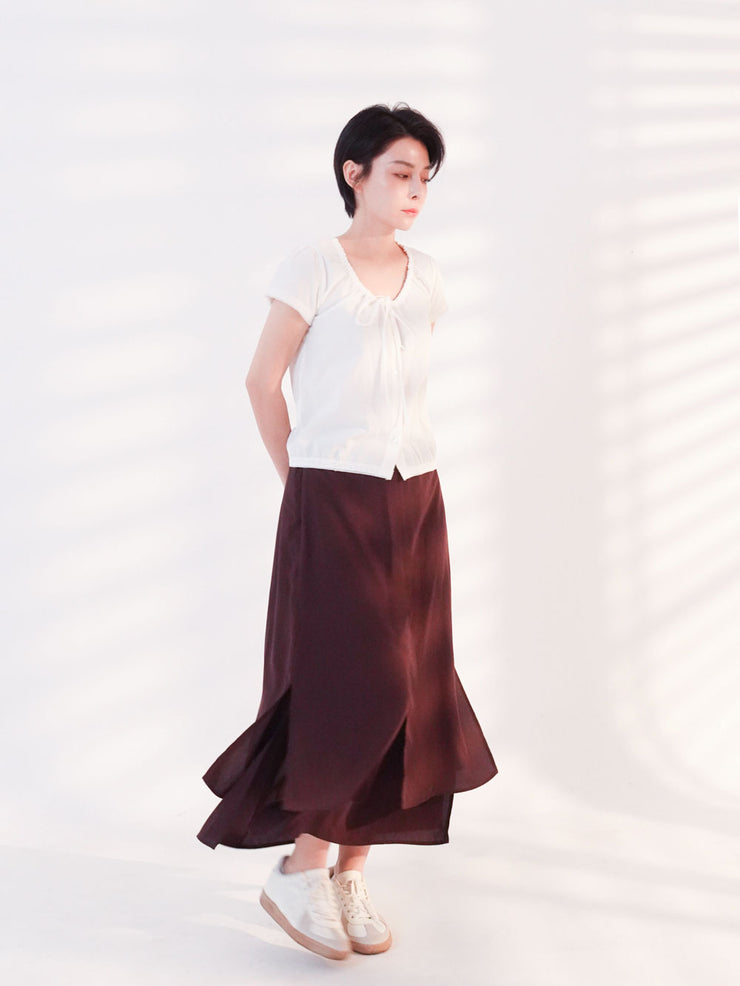 Two Layered Skirt Brown