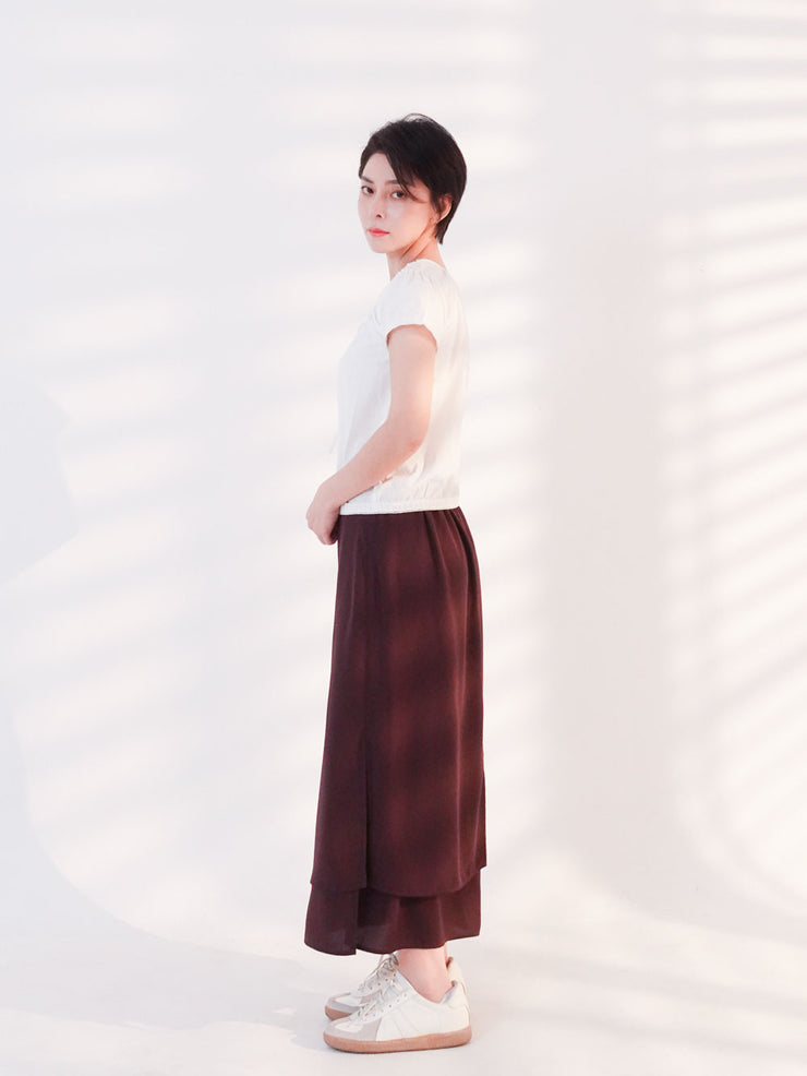 Two Layered Skirt Brown