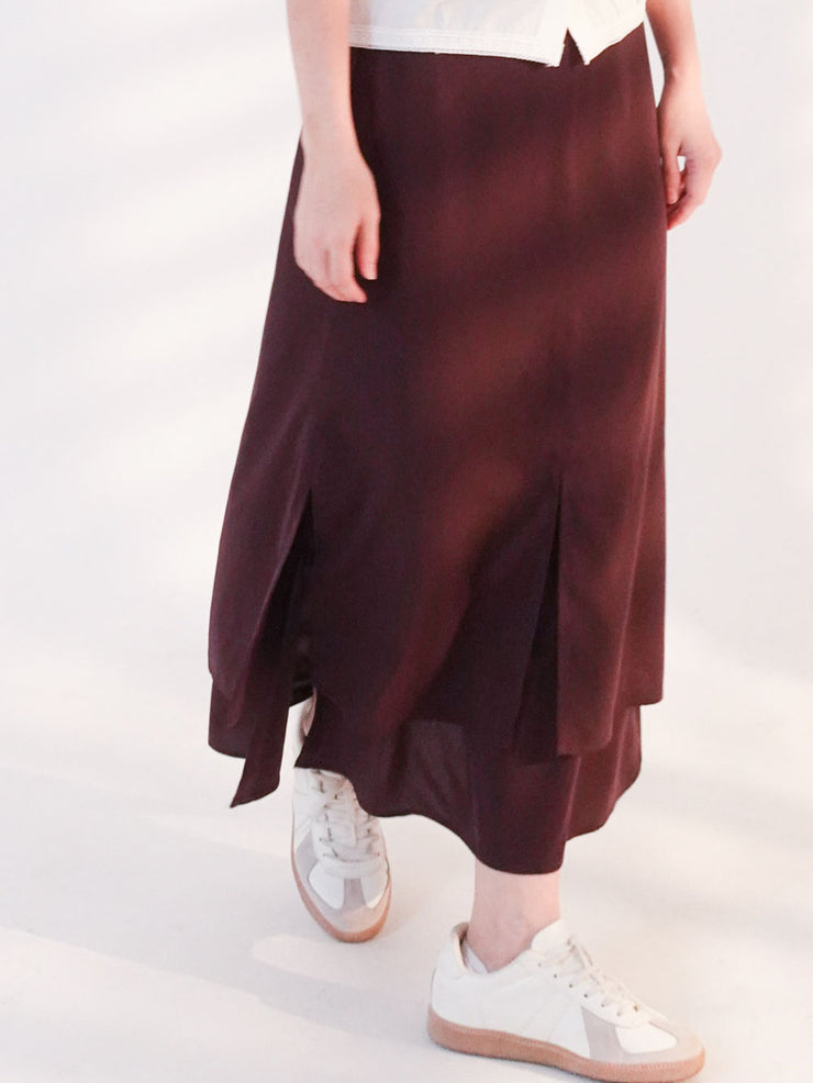 Two Layered Skirt Brown