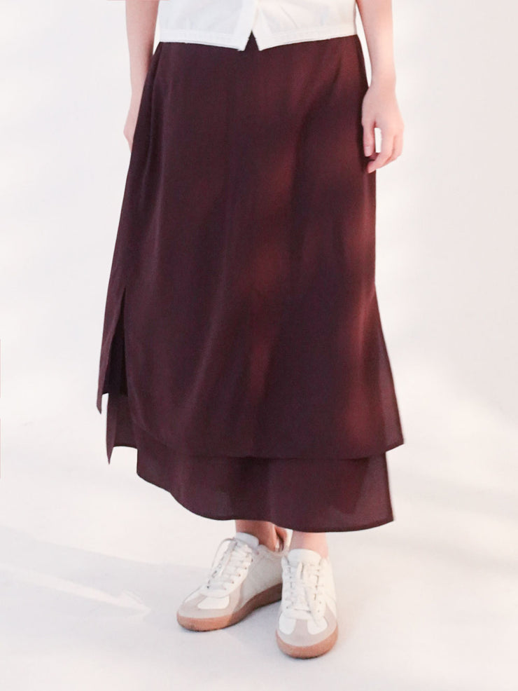 Two Layered Skirt Brown