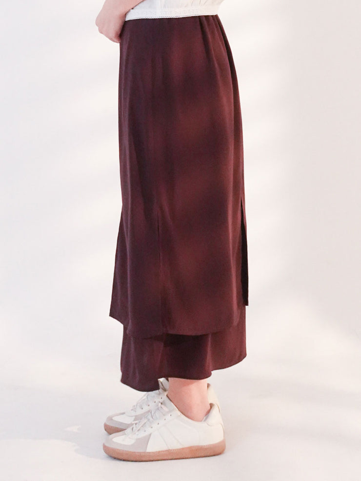 Two Layered Skirt Brown