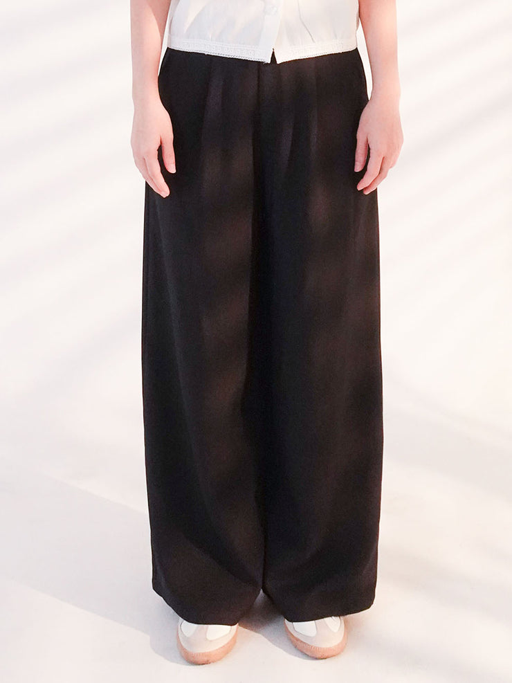 Wide Slacks Black